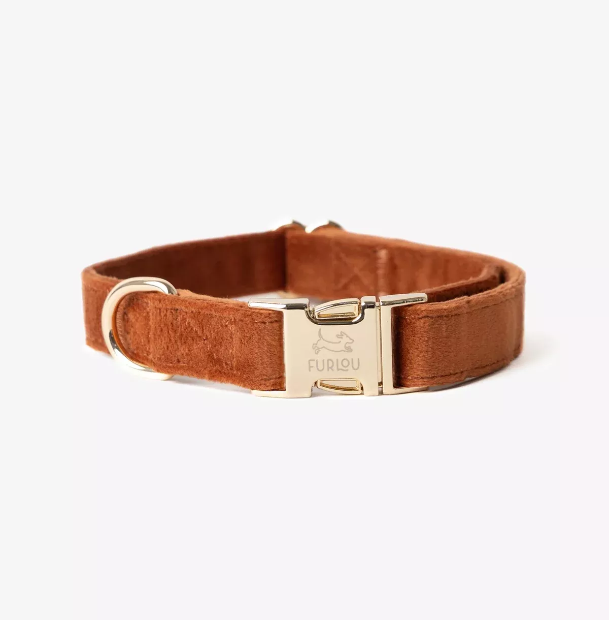 Velvet Dog Collar - Clay