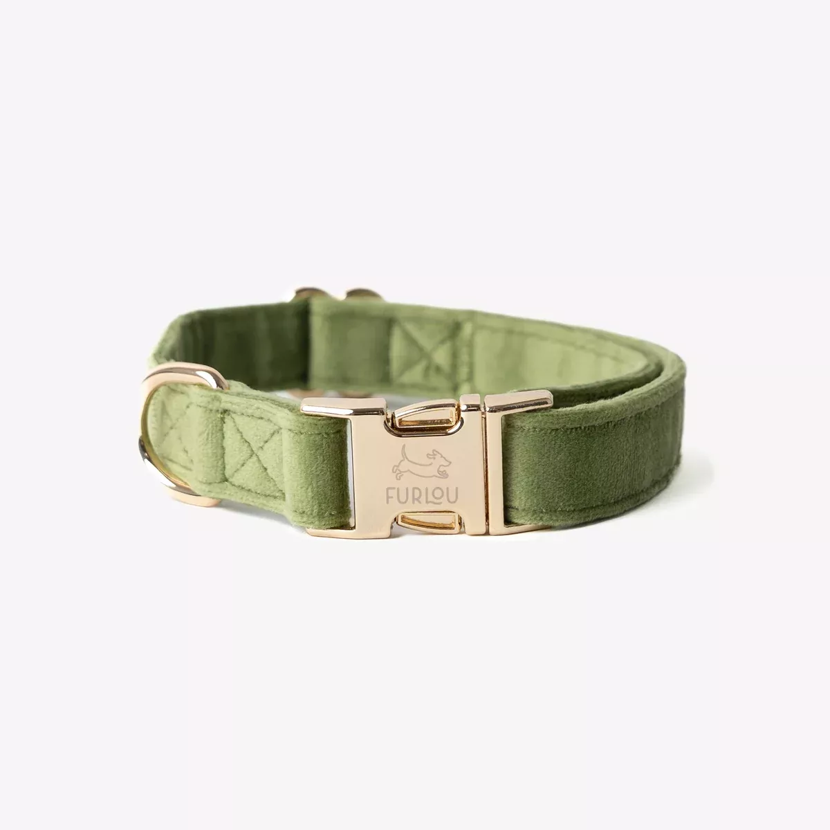 Velvet Dog Collar - Green